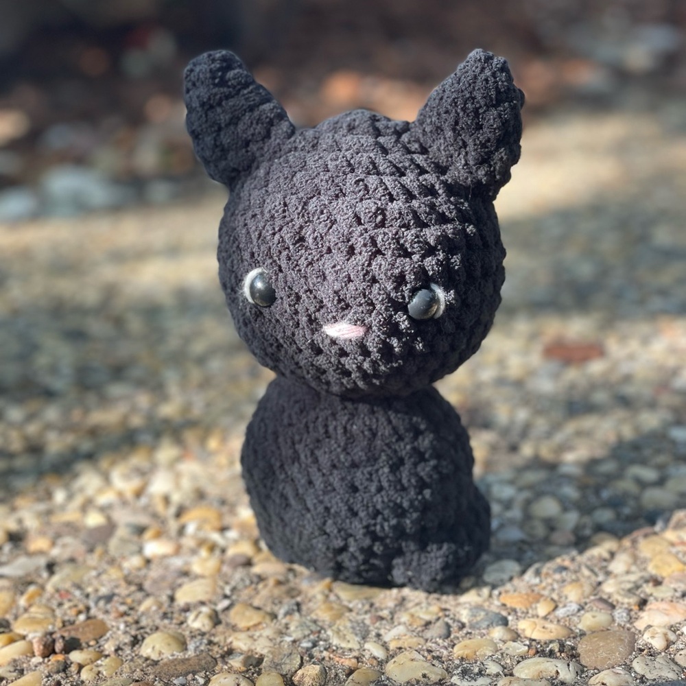 Cams Crochet Closet Black Cat Plush